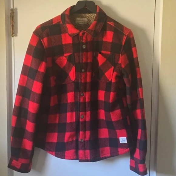 Weatherproof Vintage Sherpa Lined Fleece Flannel Shirt Jacket Kids Size XS (5-6) - Picture 3 of 5